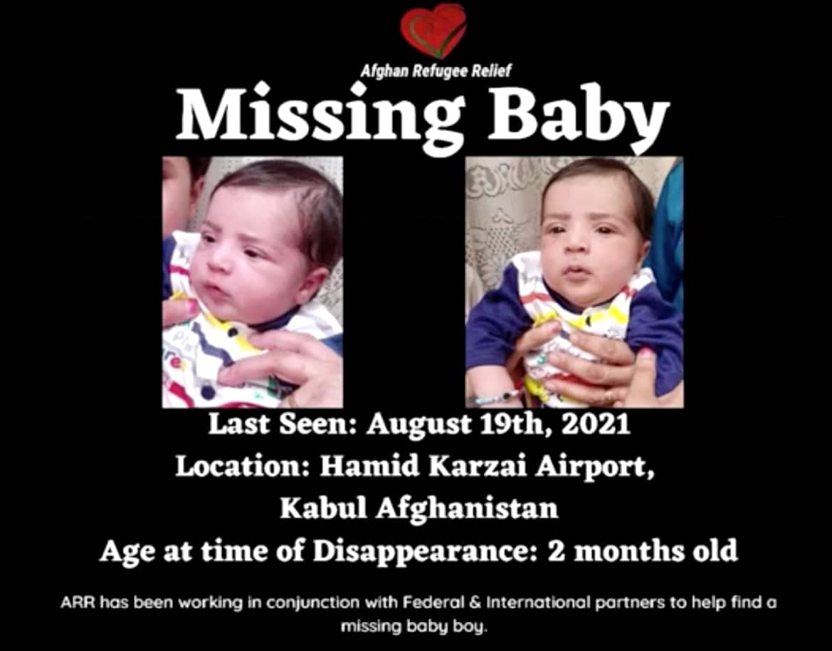 A sign with Sohail's picture on it circulated in the hopes that someone would recognise him.