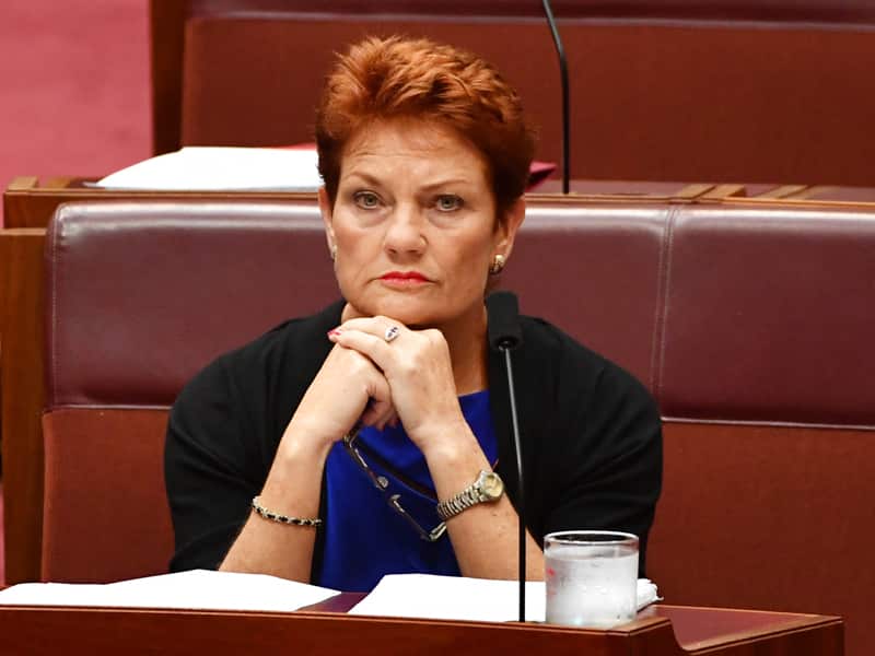One Nation leader Senator Pauline Hanson