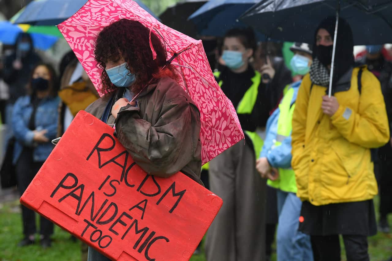 Black Lives Matter rally in The Domain, Sydney.