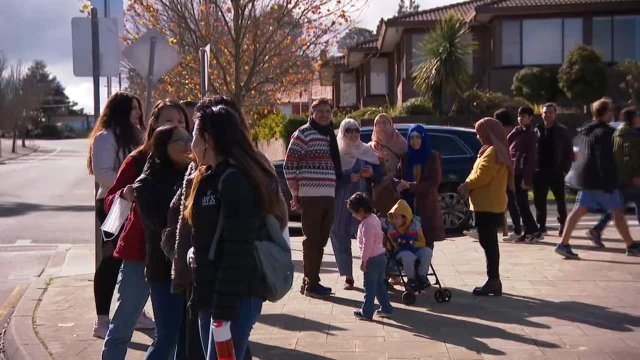 People gathered near Blue Mountain tourist attractions on the weekend.