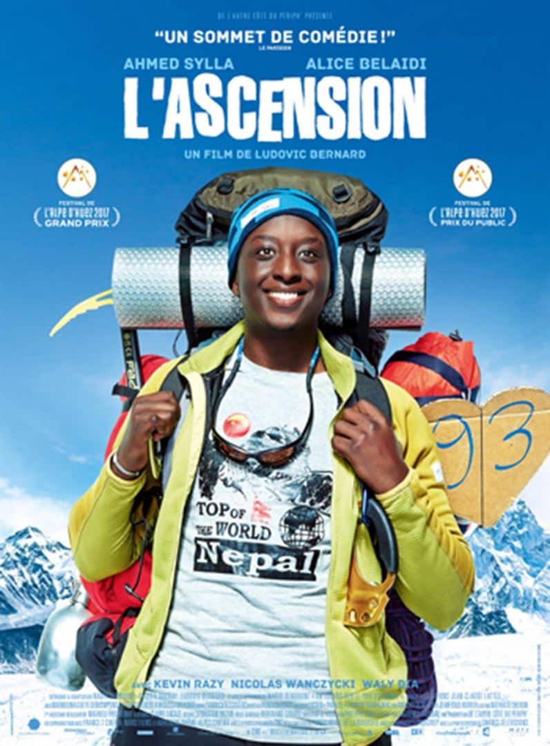 Poster of the movie "l'Ascension", which tells the story of Nadir climbing the Everest