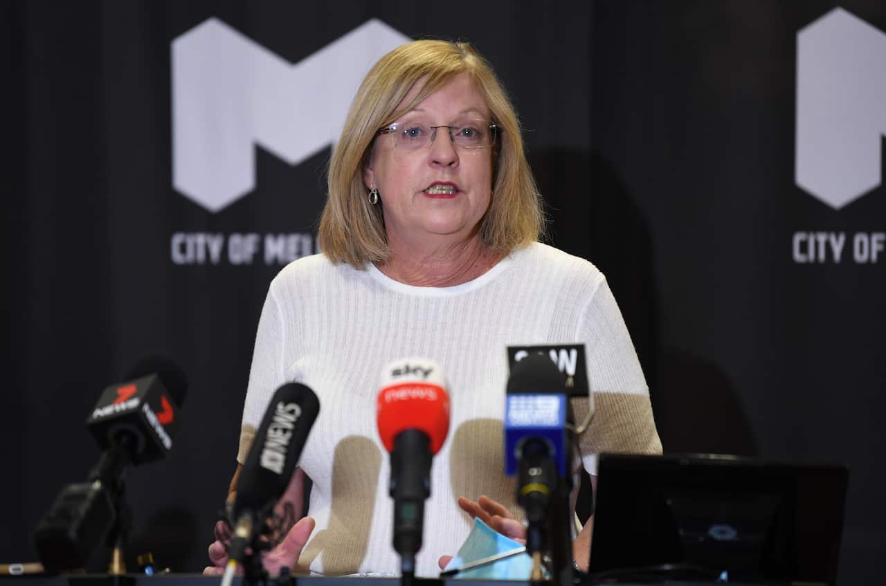 Victoria Police Minister Lisa Neville addresses the media during a press conference in Melbourne on Wednesday.