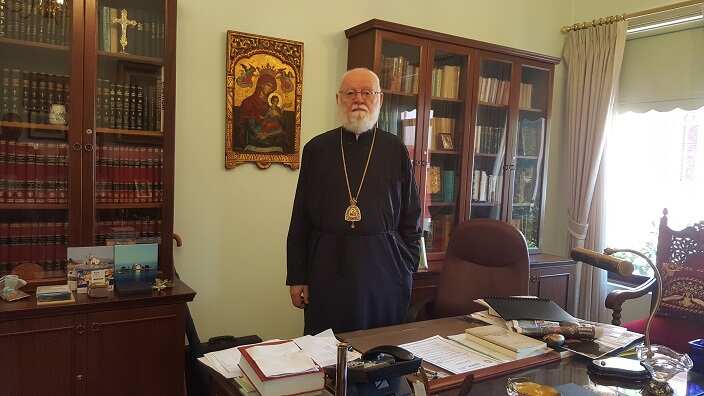 Bishop Ezekiel of Dervis, at his office in Melbourne 