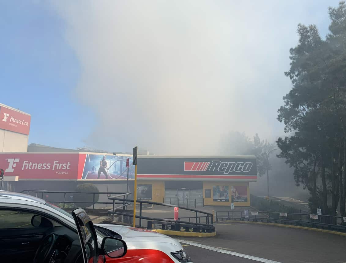 Fire and Rescue New South Wales (FRNSW) crews are working to extinguish a large waste pile and shed alight at Rockdale.