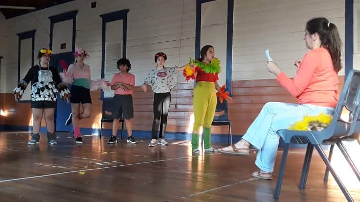 From the rehearsals of Ancient Greek playwright Aristophanes's "The Birds" comedy