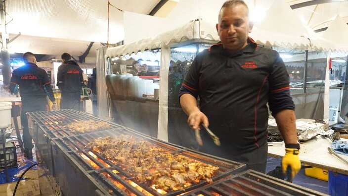 Food being prepared at Chand Raat Eid Festival in Sydney