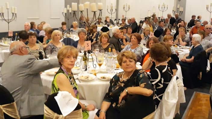 At the Federation of Greek Elderly Citizen Clubs of Melbourne and Victoria's Christmas Lunch. 