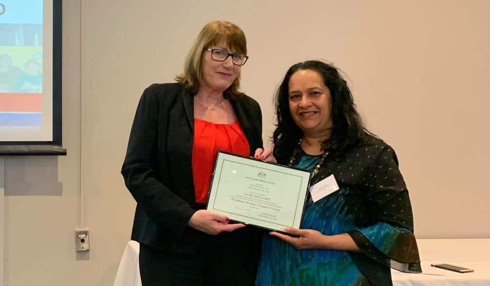 Tania(R), a Lalor Hero award winner of 2018.