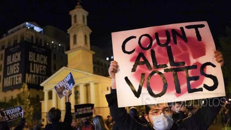 There are fears Donald Trump may seek to de-legitimise the election result. 