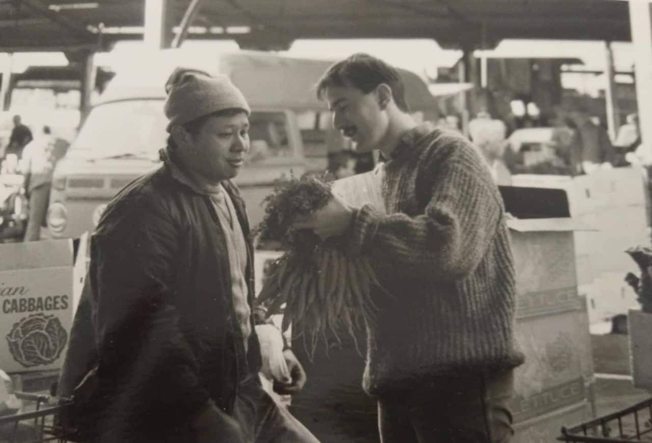 Jason's dad was working at his fruit and vegetable stall in the Queen Victoria Market in the 1980s