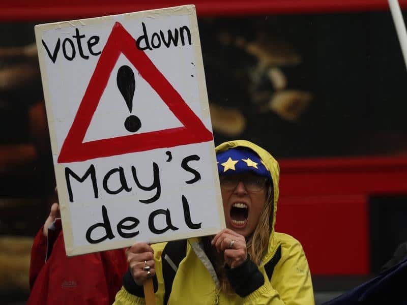 An anti-Brexit supporter