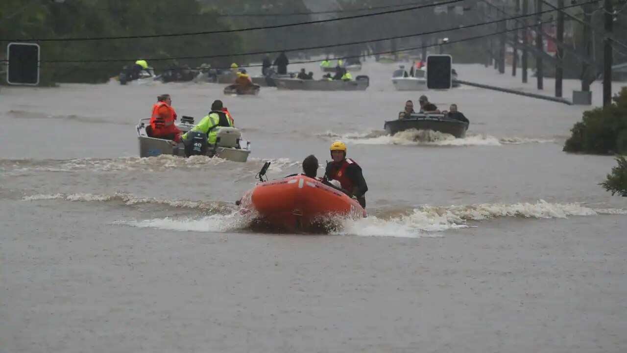 Flooding occurs in the town of Lismore, northeastern New South Wales, Monday, 28 February, 2022.