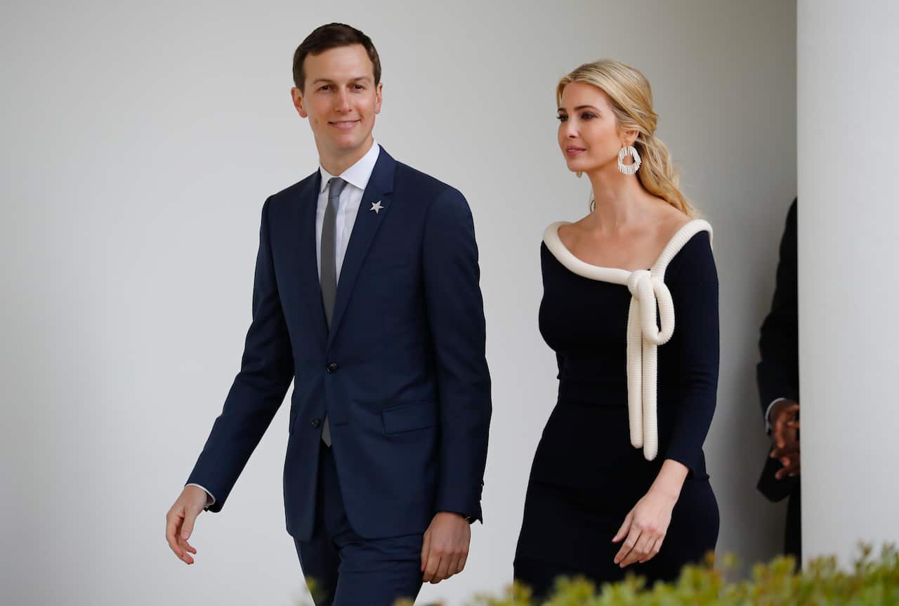 Ivanka Trump with her husband Jared Kushner, both of whom serve as advisors to Donald Trump.
