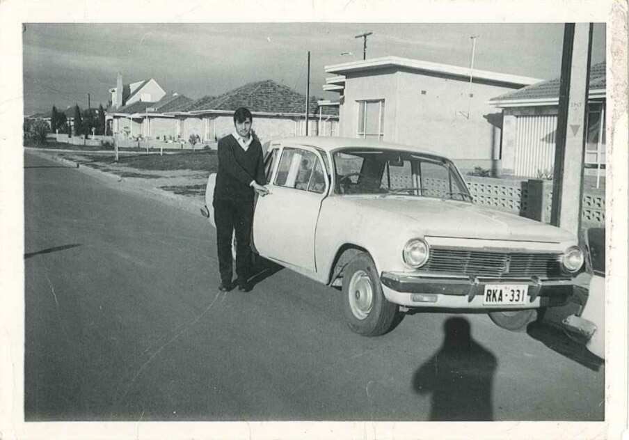 Dominic Ritorto with his first car, 1964 EH Holden.