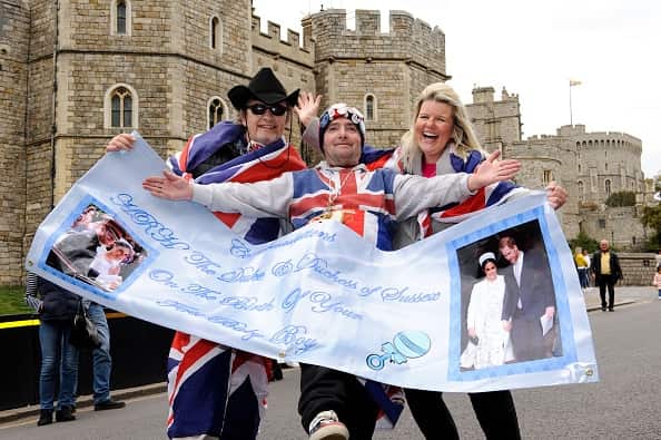 Scenes around Windsor Castle after the announcement of the birth of Meghan, Duchess of Sussex and Prince Harry, Duke of Sussex baby.