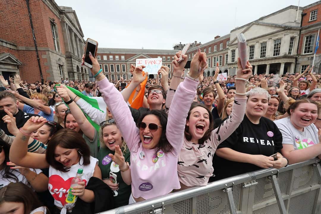 There were scenes of jubilation in Ireland among Yes supporters after the results of the referendum were announced. 