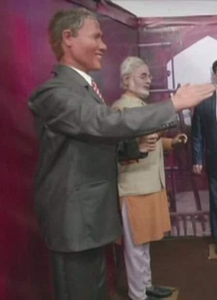 Obama wax figure in India