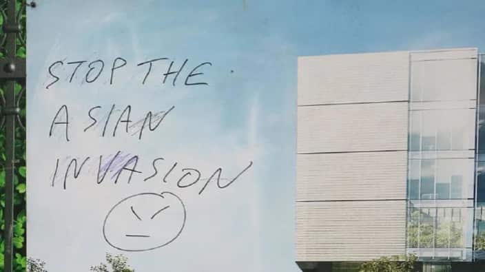 Racist graffiti has been found at University of Sydney