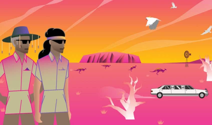 A sneak preview of an animation to be shown on the Sydney Harbour Bridge.