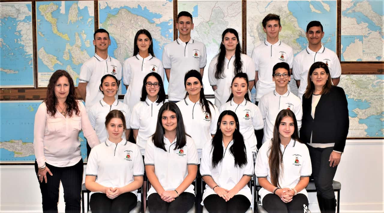 Students from the Greek Orthodox Community of Dandenong & Districts Greek School. 