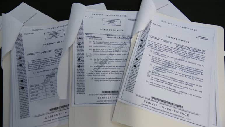 The National Archives of Australia has released Cabinet records from 2000.