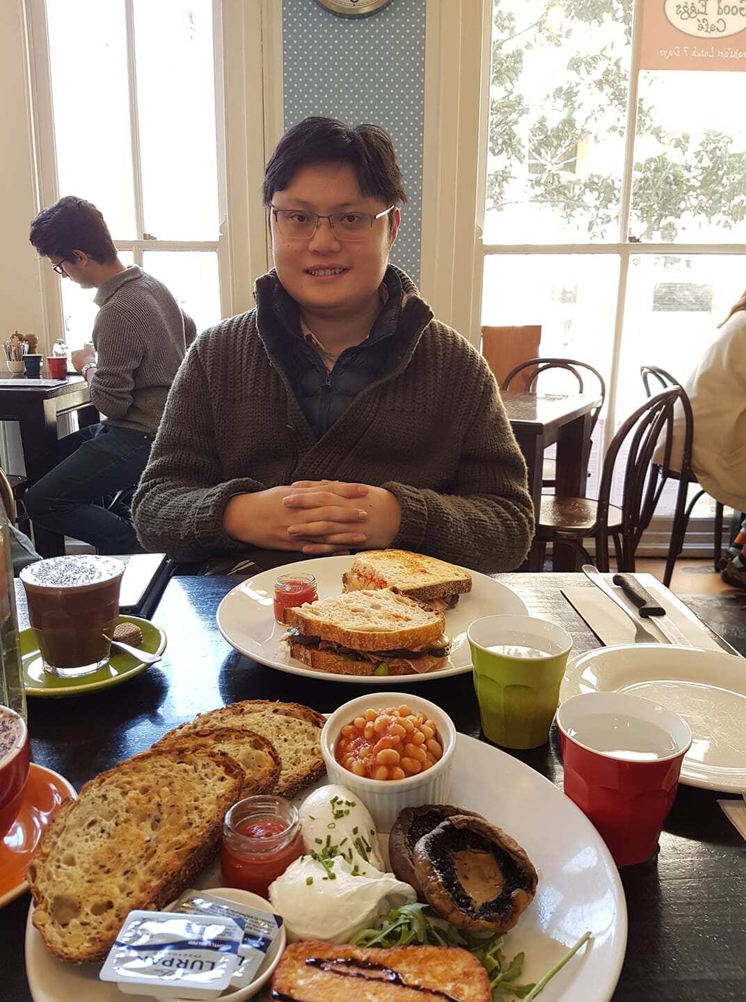 Arthur Tsang having brunch in Sydney. 