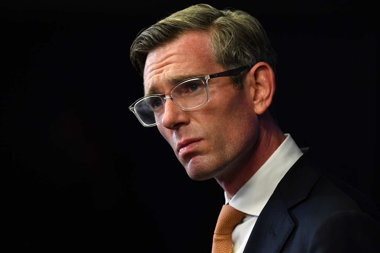NSW Premier Dominic Perrottet speaks during the release of the NSW Government’s Hydrogen Strategy in Sydney, Wednesday, October 13, 2021. (AAP Image/Joel Carrett) NO ARCHIVING