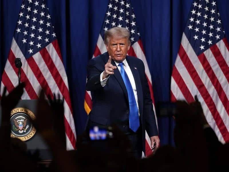 President Donald Trump says Joe Biden should get a drug test before their presidential debate.