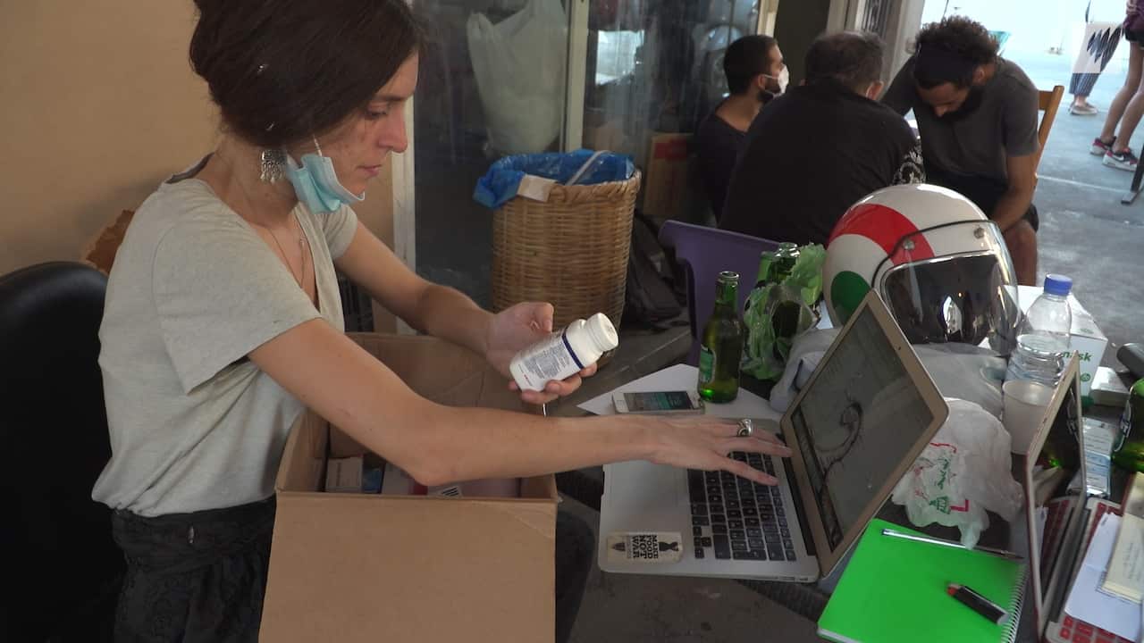 The centre distributes food and medicine, as well as collecting data to ensure people are getting the right help.