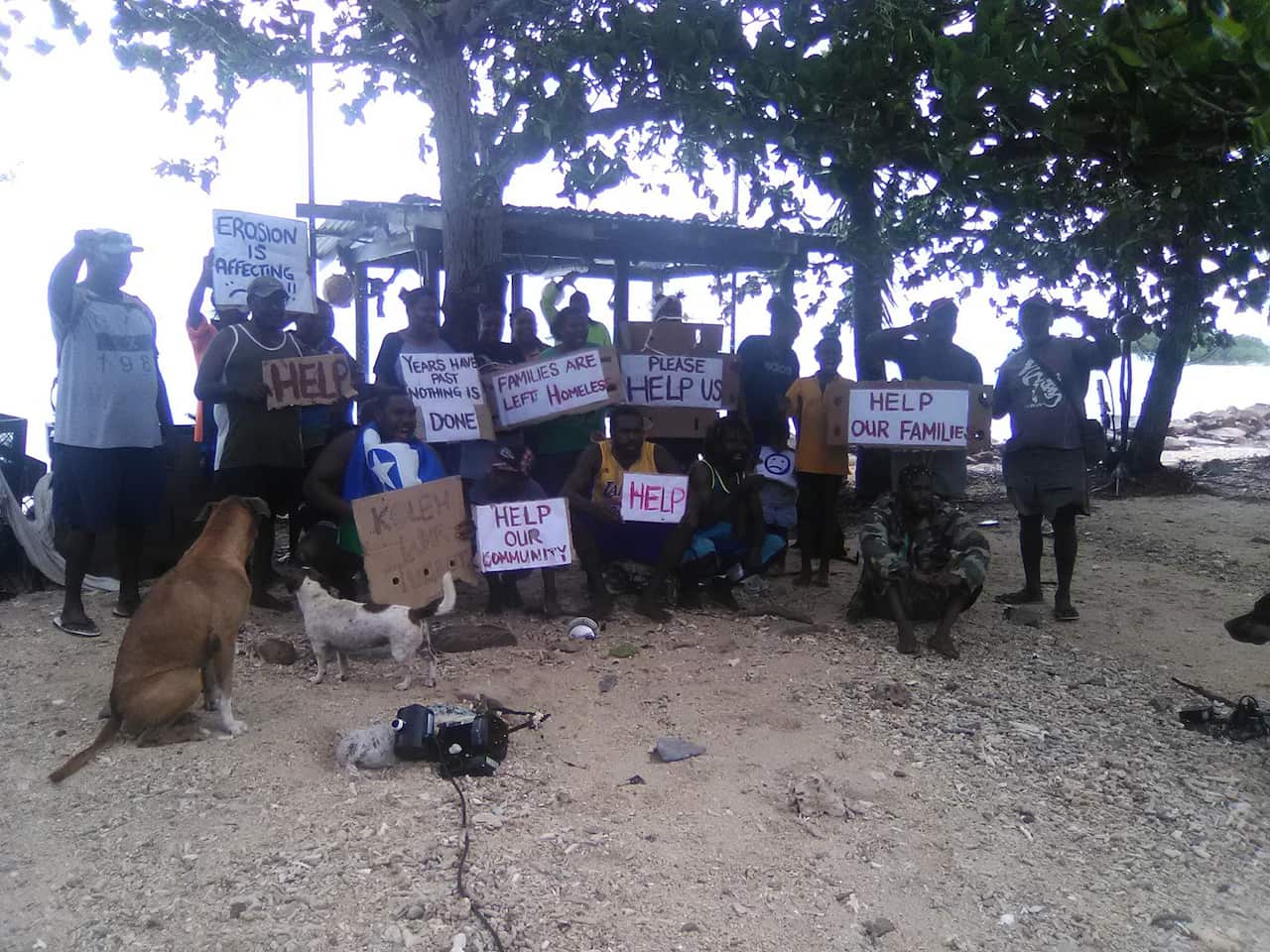 Residents plea for help.