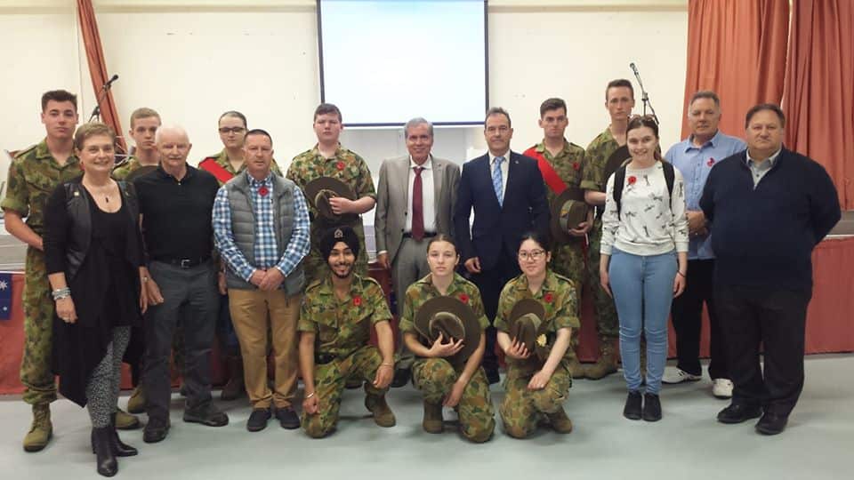 Terry Kanellos OAM (R) travelled to the Greek island of Lemnos with the 30 Army Cadet Unit to participate in the 100th Anniversary of the Armistice of Moudros. 