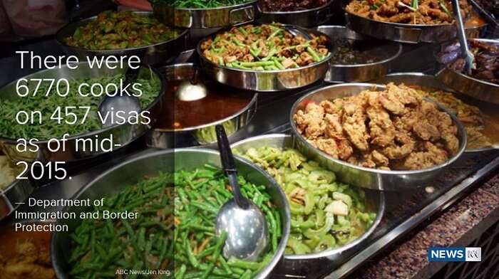 Cooks on 457 visa