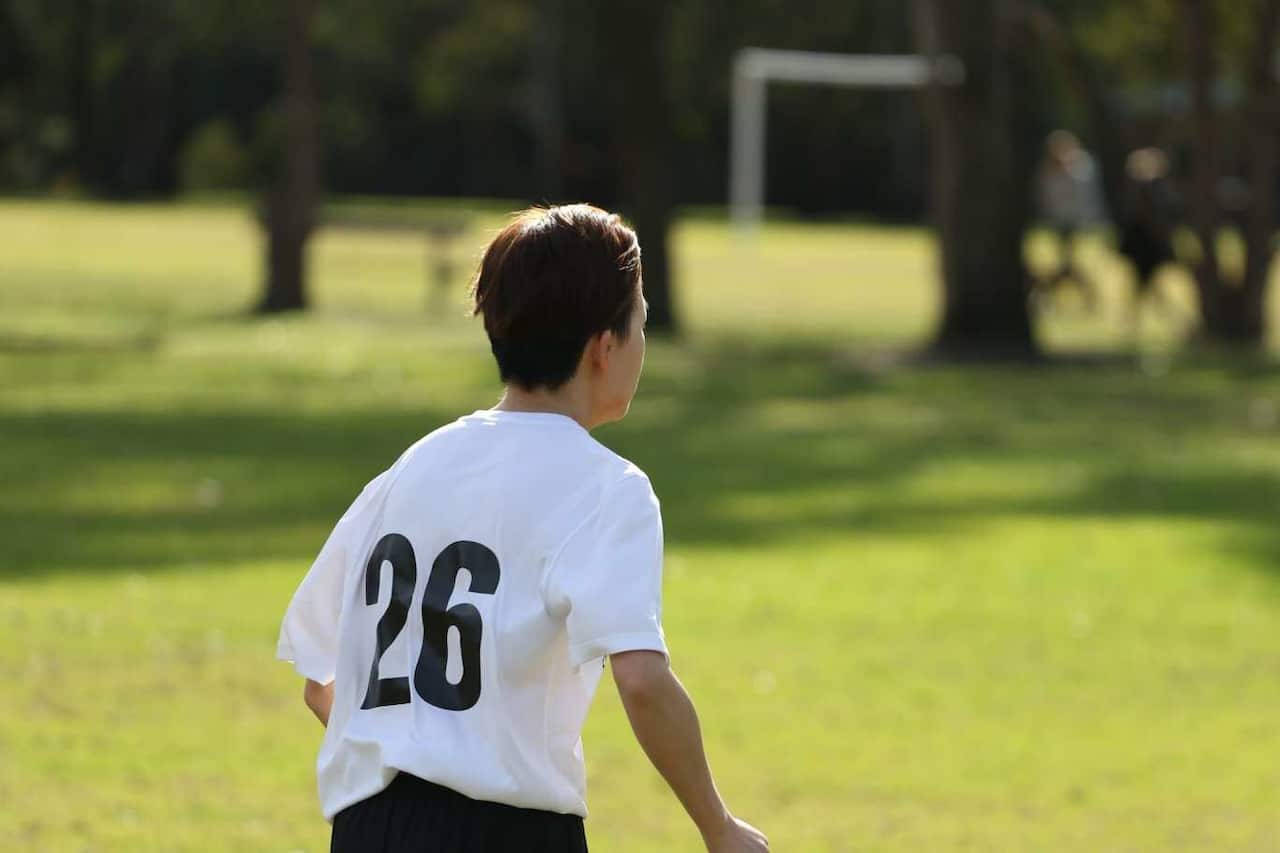 Tracy Wang Playing Soccer
