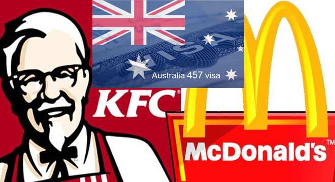 Fast food chains lose 457 visa shortcut for foreign workers