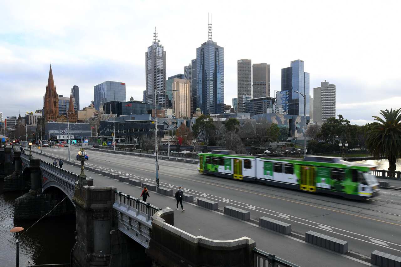 General view of the skyline in Melbourne.