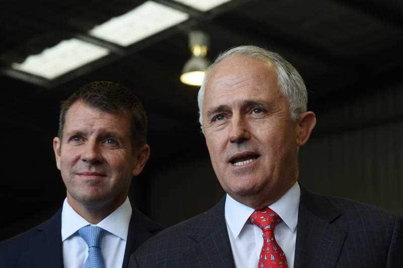 Prime Minister Malcolm Turnbull (right) and NSW Premier Mike Baird