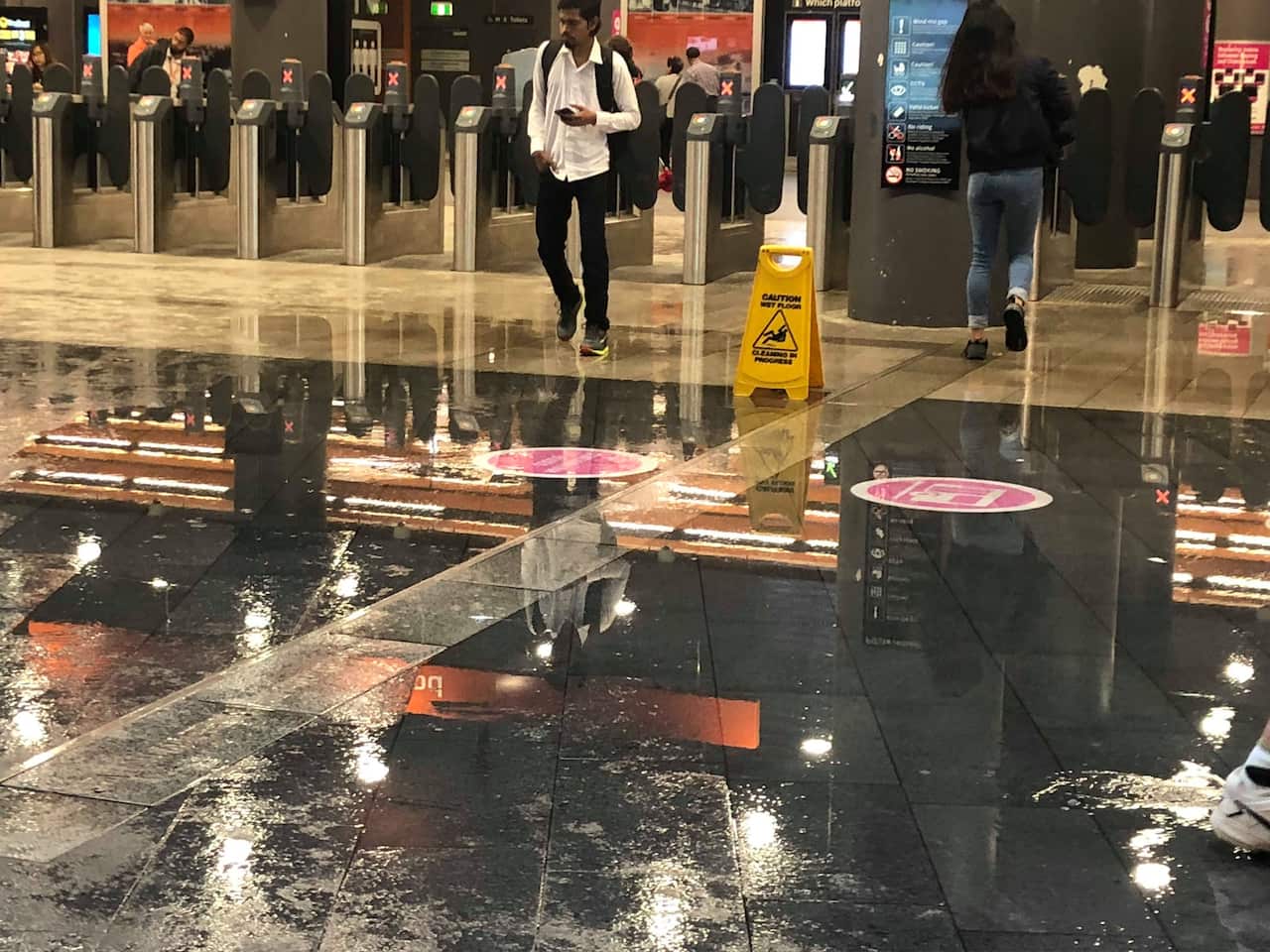 Chatswood Station was affected by the storm