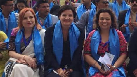 Jodi McKay (center) at Nepal Festival 2018 in Sydney.