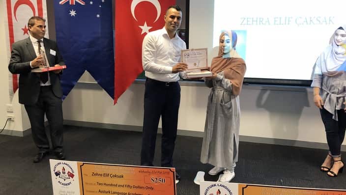 VCE Turkish first place Zehra Çaksak