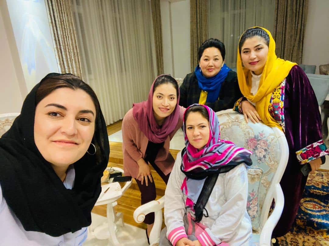 Gaisu Yari, Fawzia Koofi and other Afghan activists standing up for women's rights.