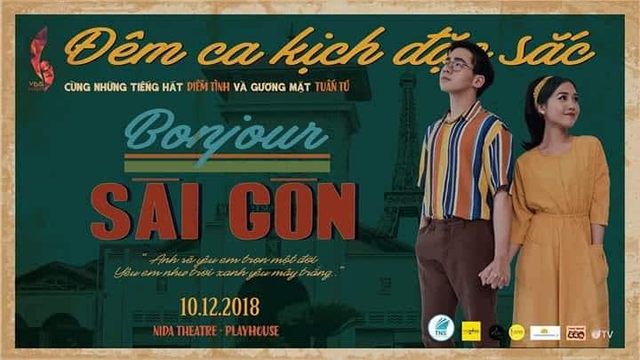 Poster vở nhạc kịch 'Bonjour Saigon'