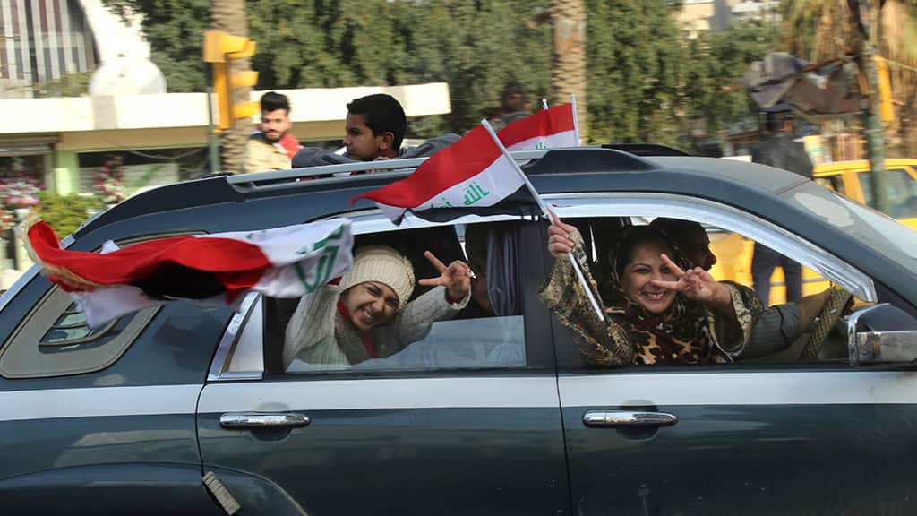 Baghdad erupts in joy after football win