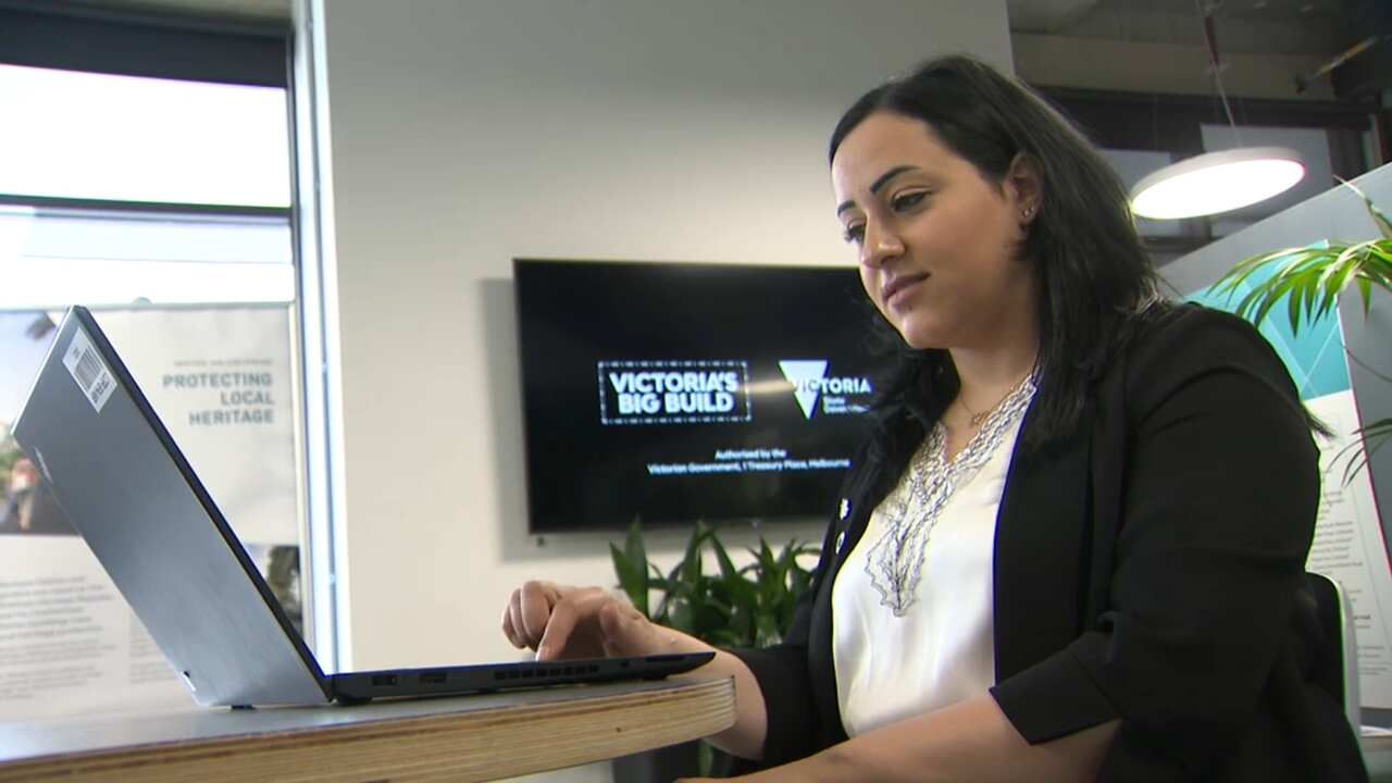 Syrian refugee Hala Nadar's internship at Lendlease led to a full-time job. 