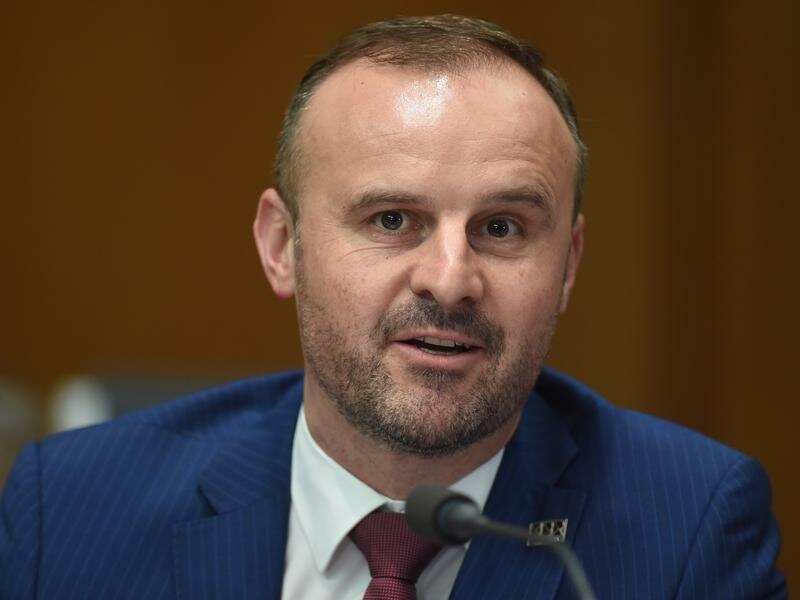 ACT Chief Minister Andrew Barr speaks during a press conference.