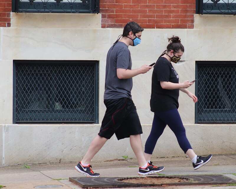 people with face masks