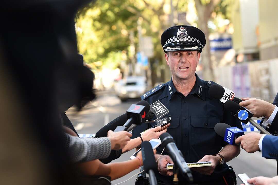 "It isn't acceptable": Victoria Police Commander Russell Barrett.