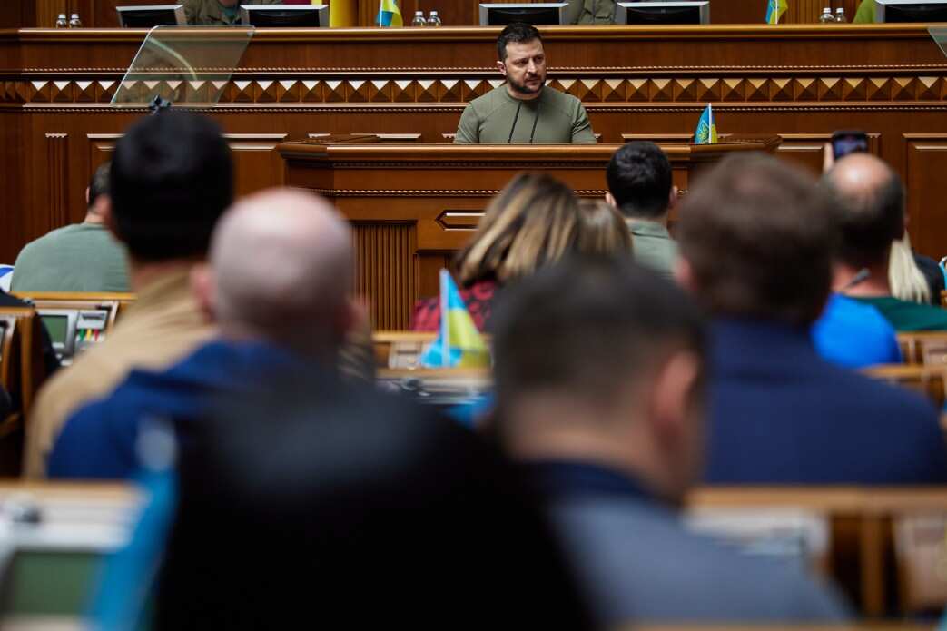 Президент України Володимир Зеленський у Верховній Раді України.