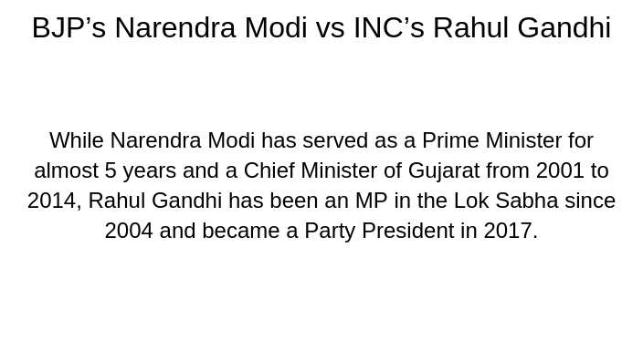 Indian Elections 2019