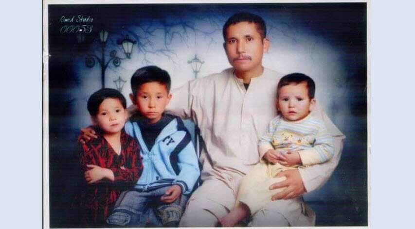 Asghar Ali with his children