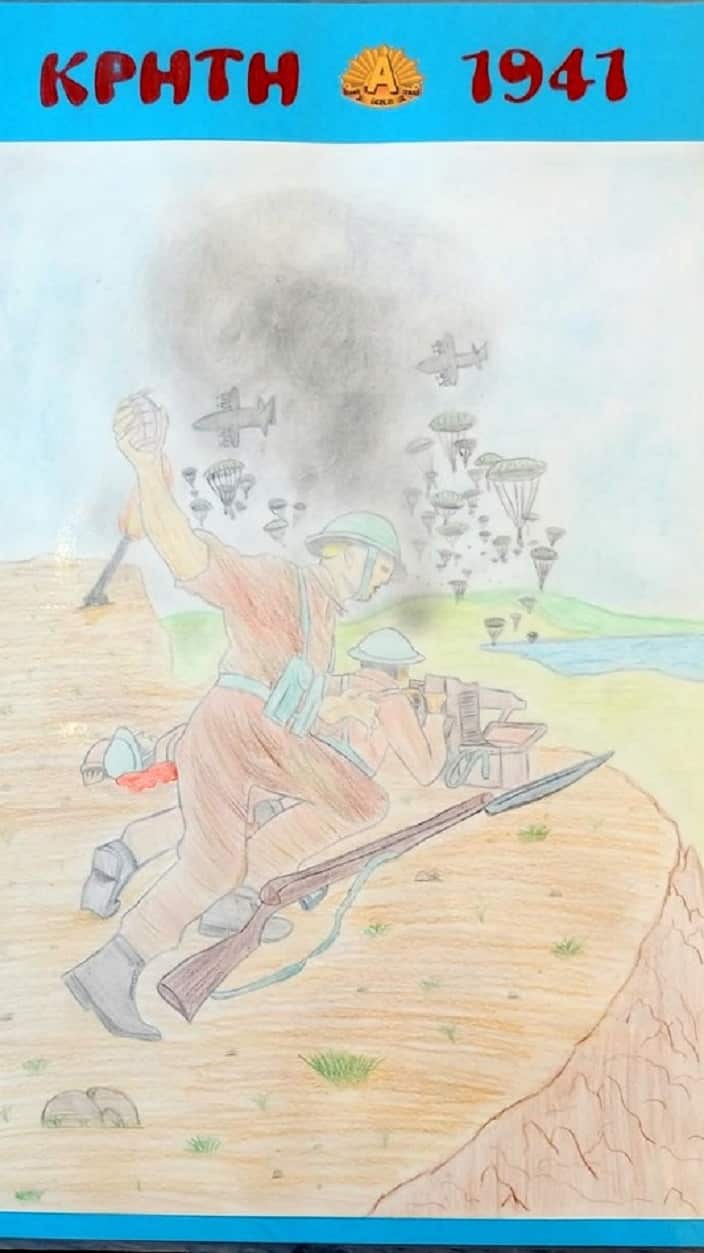 One of the entries of CYANZ's 2019 National Art Competition to commemorate the Battle of Crete. 